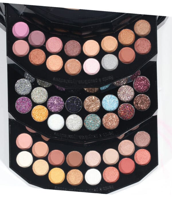 108 Color Shimmer Eyeshadow Palette - Rose Red Cosmetic Case for Makeup Artists - Image 3