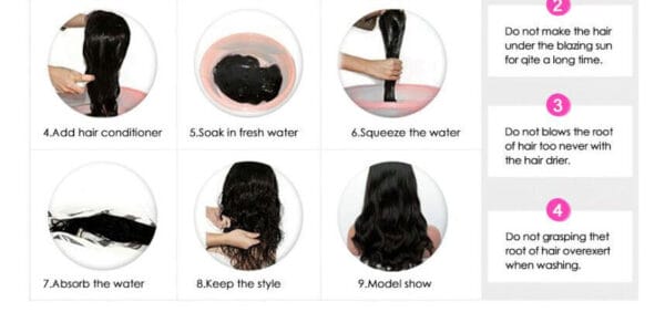 Brazilian Water Wave Headband Human Hair Wigs - Image 5
