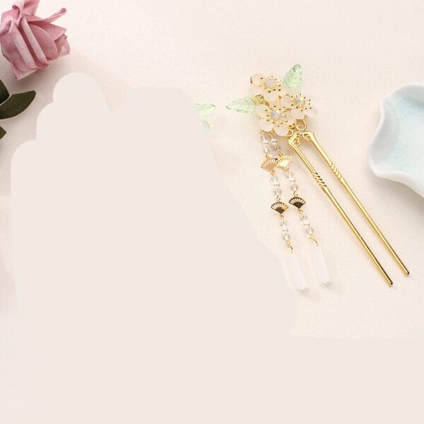 Antique Hanfu Headdress Tassel Bride Hairpin Step Shaking Insert Comb Hair Jewelry - Image 4