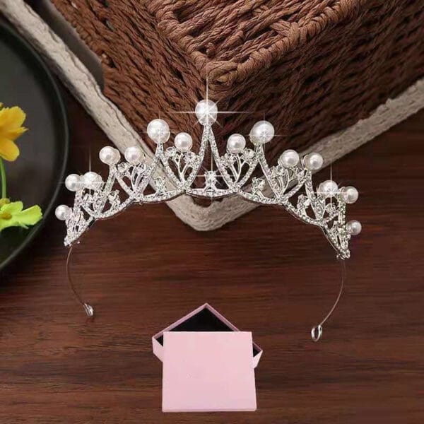 Fashion Pearl Bridal Tiara Crown Wedding Jewelry - Image 8