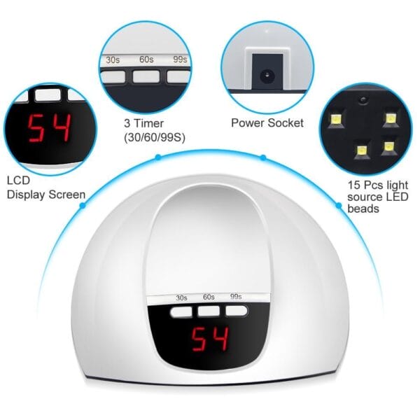 Nail Dryer Nail Lamp Smart Sensor 54W - Image 4