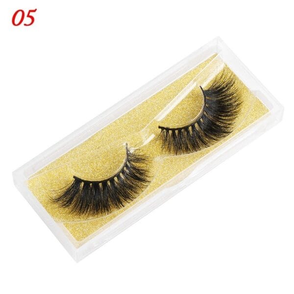 Mink Eyelashes 25mm Wispy Fluffy Fake Lashes - Image 3