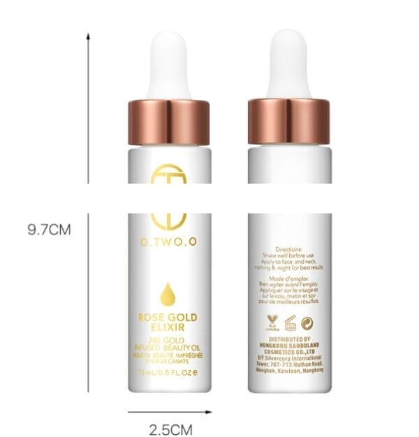 24k Rose Gold Elixir Skin Make Up Oil For Face Essential Oil Before Primer Foundation Moisturizing Face Oil Anti-aging - Image 2