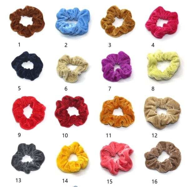 50  Pcs Gold velvet hair ring - Image 2
