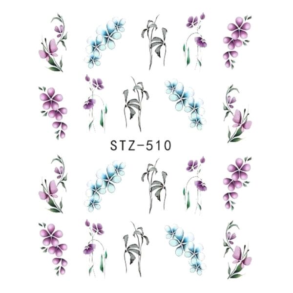 1pcs Nail Sticker Butterfly Flower Water Transfer Decal Sliders for Nail Art Decoration Tattoo Manicure Wraps Tools Tip JISTZ508 - Image 8