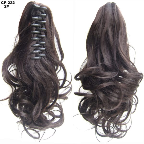 Long Wave Ponytail Wrap Around Ponytail Clip In Hair Headwear Gray Hairpiece Natural Extensions - Image 3