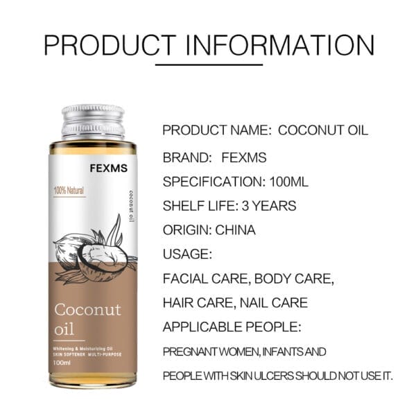 100ml Coconut Body Massage Oil – Natural Skin Care Essential Oil for All Skin Types - Image 10