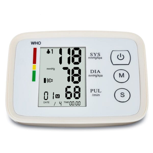 Digital Arm Blood Pressure Test Kit Cuff Sensor Monitor BP Automatic Pressure Tonometer Tensiometer Heart Rate Pulse Meter - Image 4