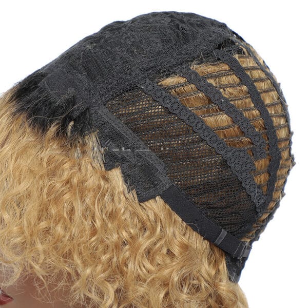 Small Curly Real Hair Headgear, Gradual Fluffy Head High-end Short Hair Cover - Image 3