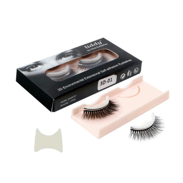 3D False Eye lashes Extension on Reusable Self-Adhesive Natural Curly Eye lashes Self Adhesive Eye lashes Makeup Tools - Image 5