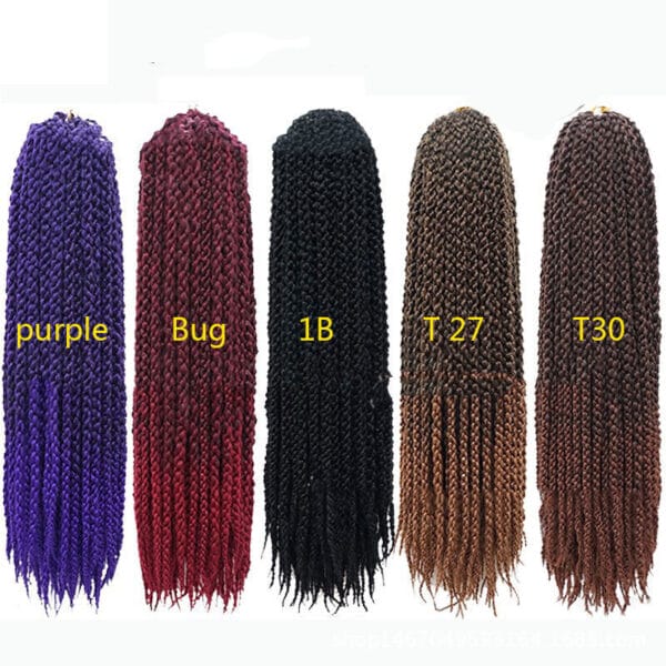 Crochet Braid Hair Synthetic Black Brown Senegalese Twist Crochet Twist Braids For Women - Image 4