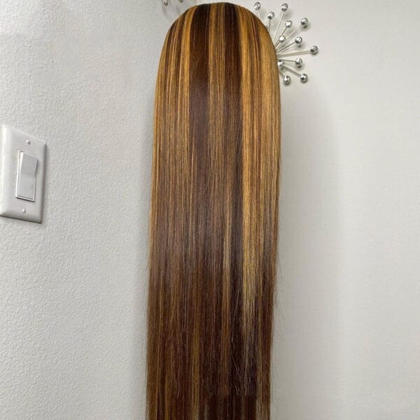 Piano Color Real Hair T-shaped Headgear - Image 4