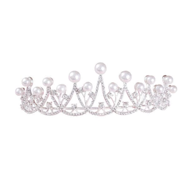 Fashion Pearl Bridal Tiara Crown Wedding Jewelry - Image 3