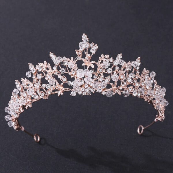Bridal Jewelry Exquisite Handmade Crystal Crown - Image 5