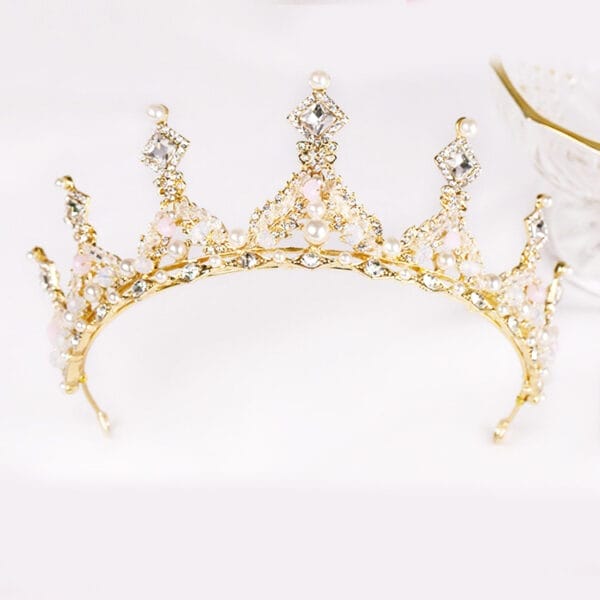 Alloy Pearl Diamond Bridal Crown Jewelry - Image 6