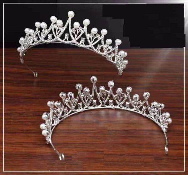 Fashion Pearl Bridal Tiara Crown Wedding Jewelry - Image 5