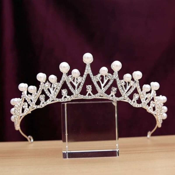 Fashion Pearl Bridal Tiara Crown Wedding Jewelry - Image 2