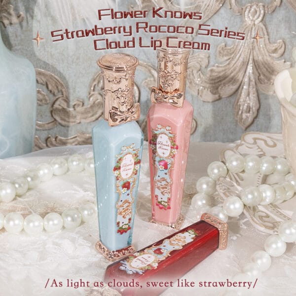 Flower Knows Strawberry Rococo Series Embossed Blush Velvet Matte Lip Glaze - Image 8