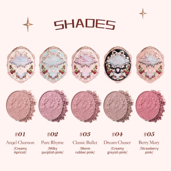 Flower Knows Strawberry Rococo Series Embossed Blush Velvet Matte Lip Glaze - Image 7