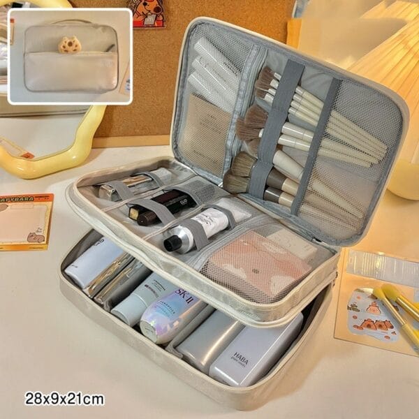 Large Capacity Cosmetic Bag Multi-function Layering - Image 3