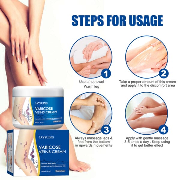 Leg Vein Repair Cream Varicose Massage Earthworm Legs - Image 4