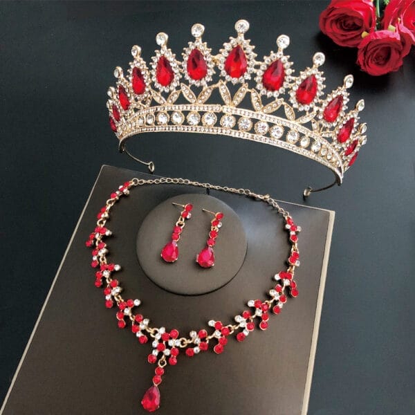 Royal Queen Bridal Jewelry Sets For Women Luxury Tiaras Crow - Image 5