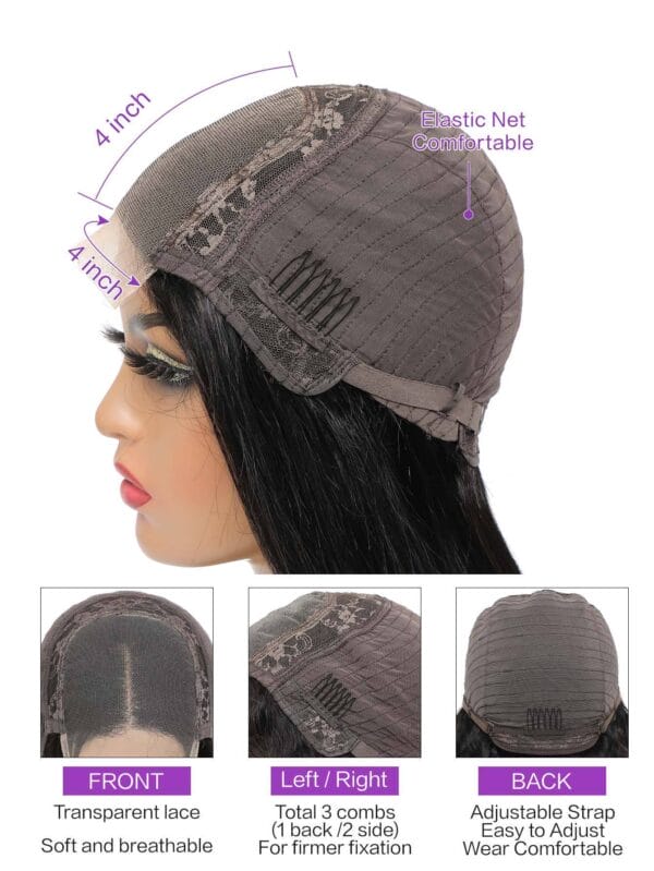 Front Lace Wig Human Hair Wig - Image 4