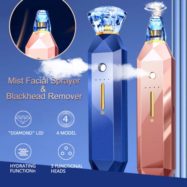 2-IN-1 Blackhead Remover Vacuum Pore Cleaner Acne Remover Mist Facial Sprayer Skin Mouisture Nose Face Deep Cleansing Skin Care - Image 6