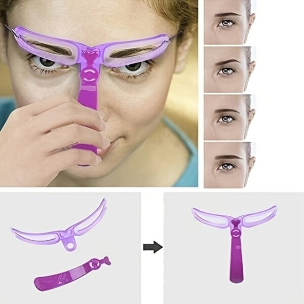 8pcs Eyebrow Stencils Kit – Reusable Eyebrow Shaping Template with Handle - Image 8