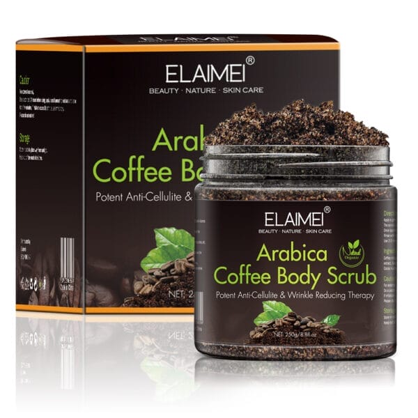 Organic Coffee Scrub – Natural Exfoliating Body Scrub with Caffeine for Cellulite Removal, Coconut Oil & Deep Cleansing for Dry Skin - Image 4