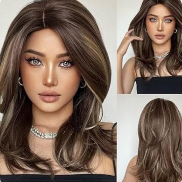 Top 7 Platinum Gradient Wigs – Affordable Long Curly High Temperature Fiber Star Fashion - Image 7