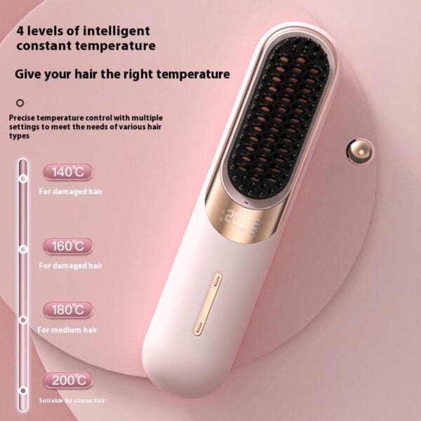 Wireless Hair Straightener Brush – Portable Ionic Comb for Frizz-Free Hair Styling - Image 6