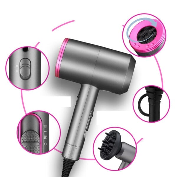 Hair Dryer with Cool Shot & 3 Heat Settings – Fast Blow Dryer for Smooth Hair - Image 2