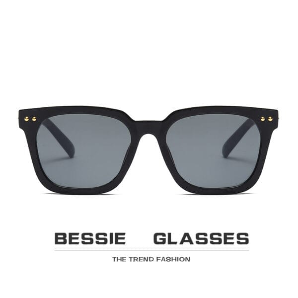 Small Frame Square Sunglasses Fashion Personality Mi Nail Frame Concave Shape - Image 3