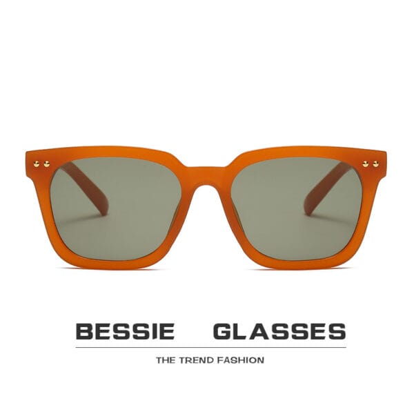 Small Frame Square Sunglasses Fashion Personality Mi Nail Frame Concave Shape - Image 4